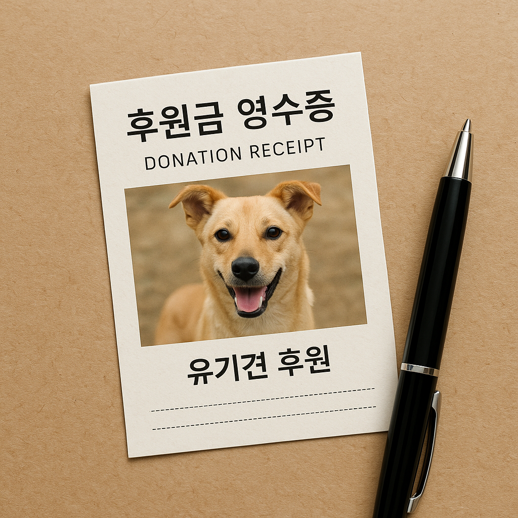 유기견 후원금 연말정산 기부금 영수증