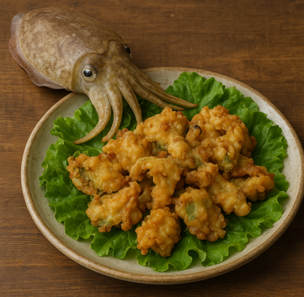 갑오징어 상추튀김