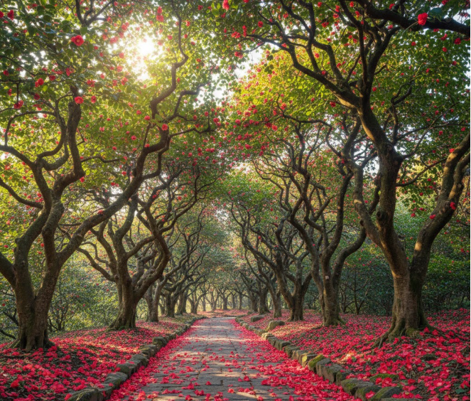 서천 마량리 동백나무숲