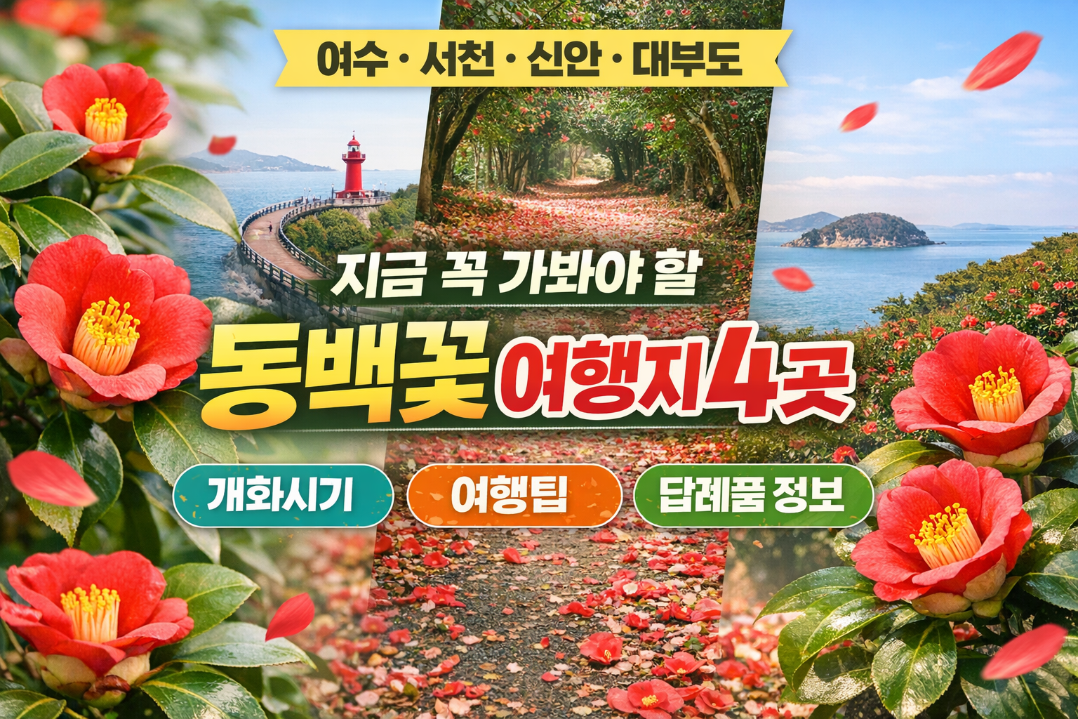 동백꽃 여행 동백꽃 명소 추천