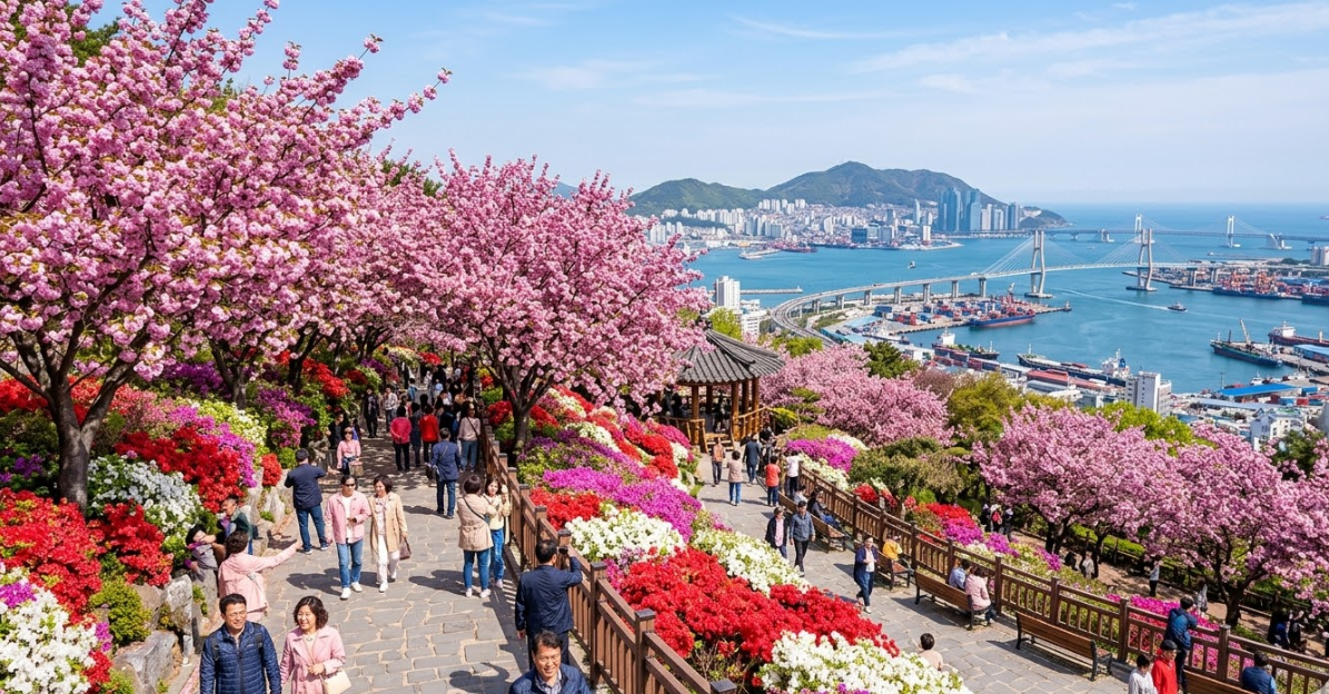 부산 민주공원 & 중앙공원 겹벚꽃